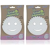 Scrub Daddy Dual-Sided Sponge and Scrubber- Scrub Mommy Dye Free - Scratch-Free Scrubber for Dishes and Home, Odor Resistant,