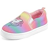 K KomForme Toddler Girls Boys Shoes Little Kids Slip on Canvas Sneakers for Running/Walking