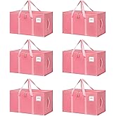 Moving Bags Heavy Duty Bubblegum Pink – Large Packing Bags for Moving, Extra Large Storage Totes with Zippers and Handles