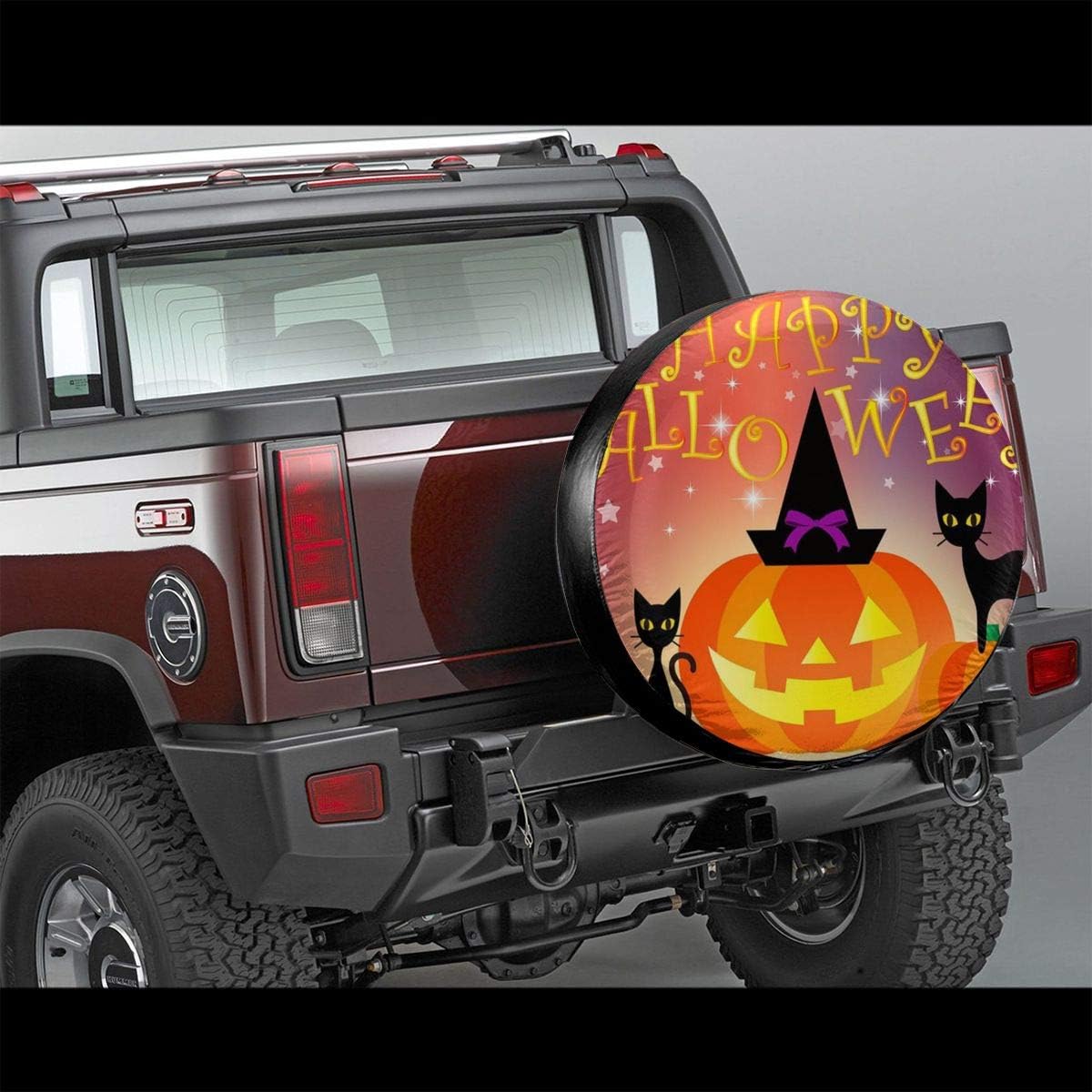 XOMAO Happy Halloween Day Spare Tire Cover Polyester