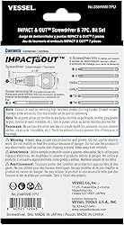 (USA Official) Impact & Out Screwdriver with 7pcs
