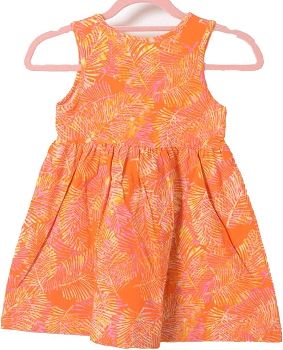 Amazon Jim Thompson ジム トンプソン ヤシの木 葉っぱ柄 ワンピース オレンジ ベビー Kids キッズ 子供服 2歳 3歳 4歳 5歳 女の子 誕生日 プレゼント Xl ワンピース チュニック 通販