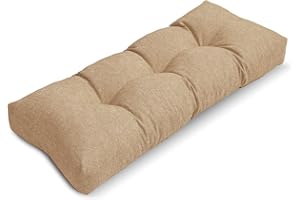 Millsilo Bench Cushions for Indoor Furniture,Non-Slip Tufted Soft Bench Cushion for Kitchen Dining Seat Pads, Piano Chair Cushion, Shoe Storage Cushions, Outdoor Patio Cushions, 36x14x4 inch, Brown