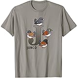 J is for Junco Cute Cartoon Bird Lover Alphabet Gift Idea T-Shirt