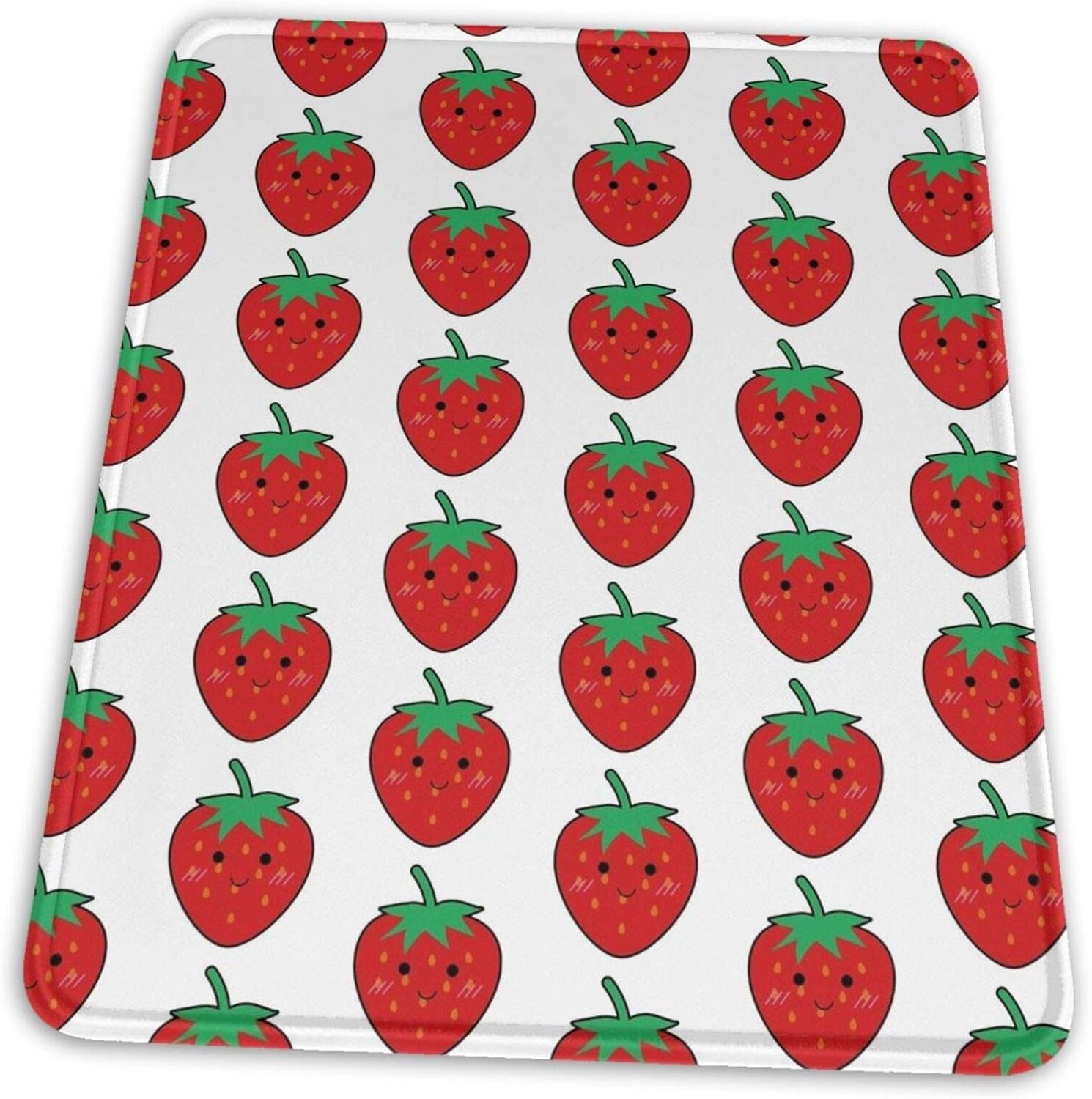 Adorable Kawaii Strawberry Pattern Food Desi Gn -（1） Electronic Sports Office Gaming Learning Rubber Non-Slip Mouse Pad
