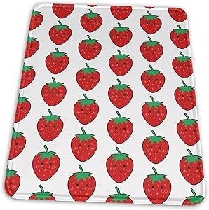 Adorable Kawaii Strawberry Pattern Food Desi Gn -（1） Electronic Sports Office Gaming Learning Rubber Non-Slip Mouse Pad