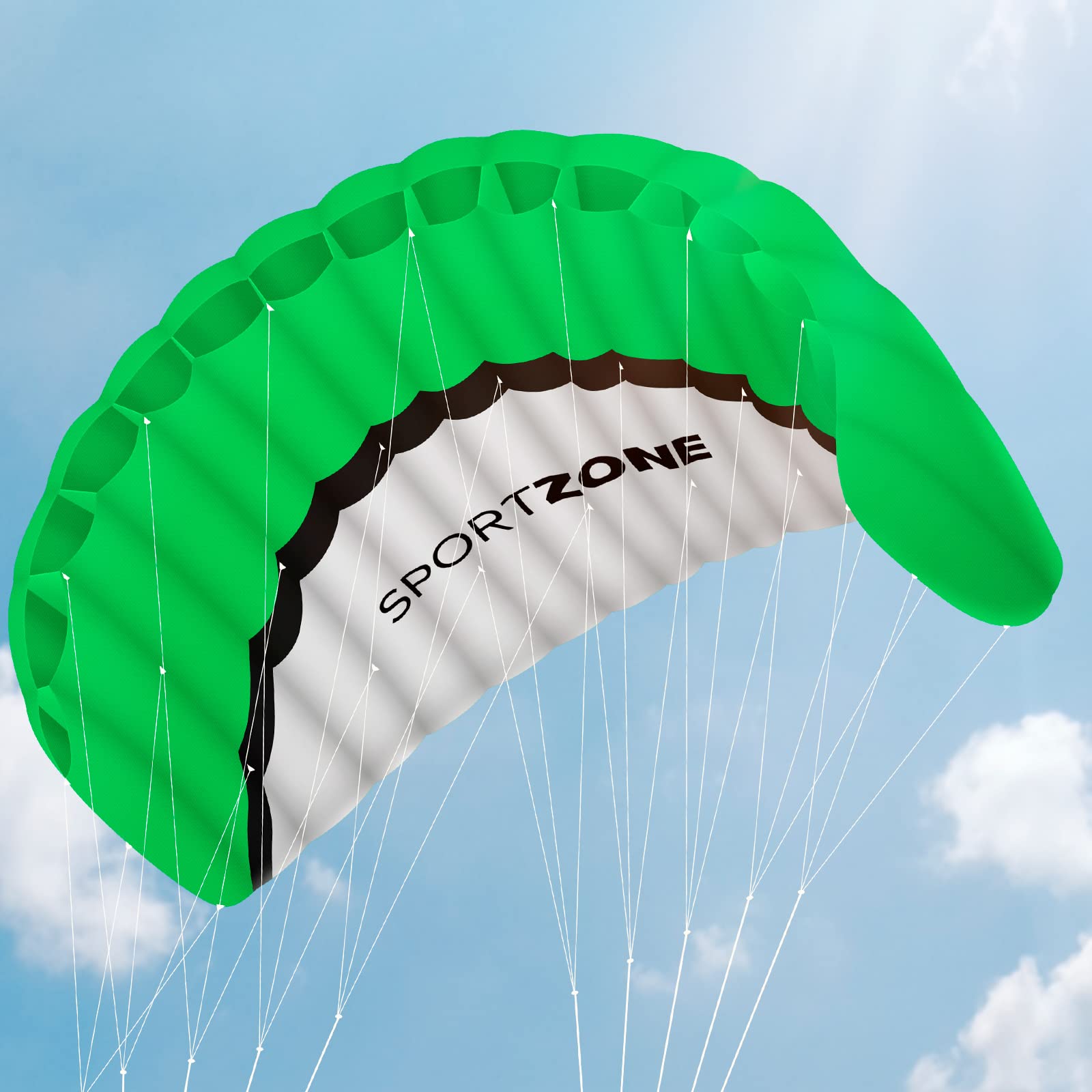 Kwasyo 2.5m Deux Ligne Parapente Cerf-Volant avec Manette 30m,Cerf-Volant pour Le Sport en Plage,Jeux de Plein air dans Le Jardin — image 1