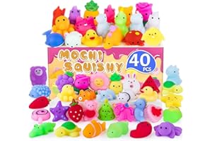 VISCOO 40 Pack Squishy Toys Squishies, Mochi Squishy Party Favors for Kids,Squishies for Kids Fidget Toys Stress Reliever,Treasure Box Toys for Classroom Prizes,Goodie Bags Fillers Birthday Xmas Gifts
