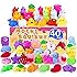 VISCOO 40 Pack Easter Basket Stuffers, Squishy Toys, Mochi Squishy Party Favors for Kids,Kawaii Squishies,Treasure Box Toys f