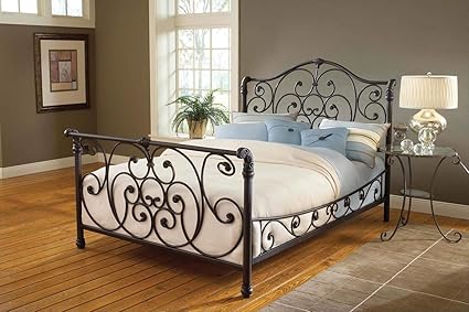 Hillsdale Furniture 1579bkr Mandalay Bed Set With Side Rails King Rustic Old Brown