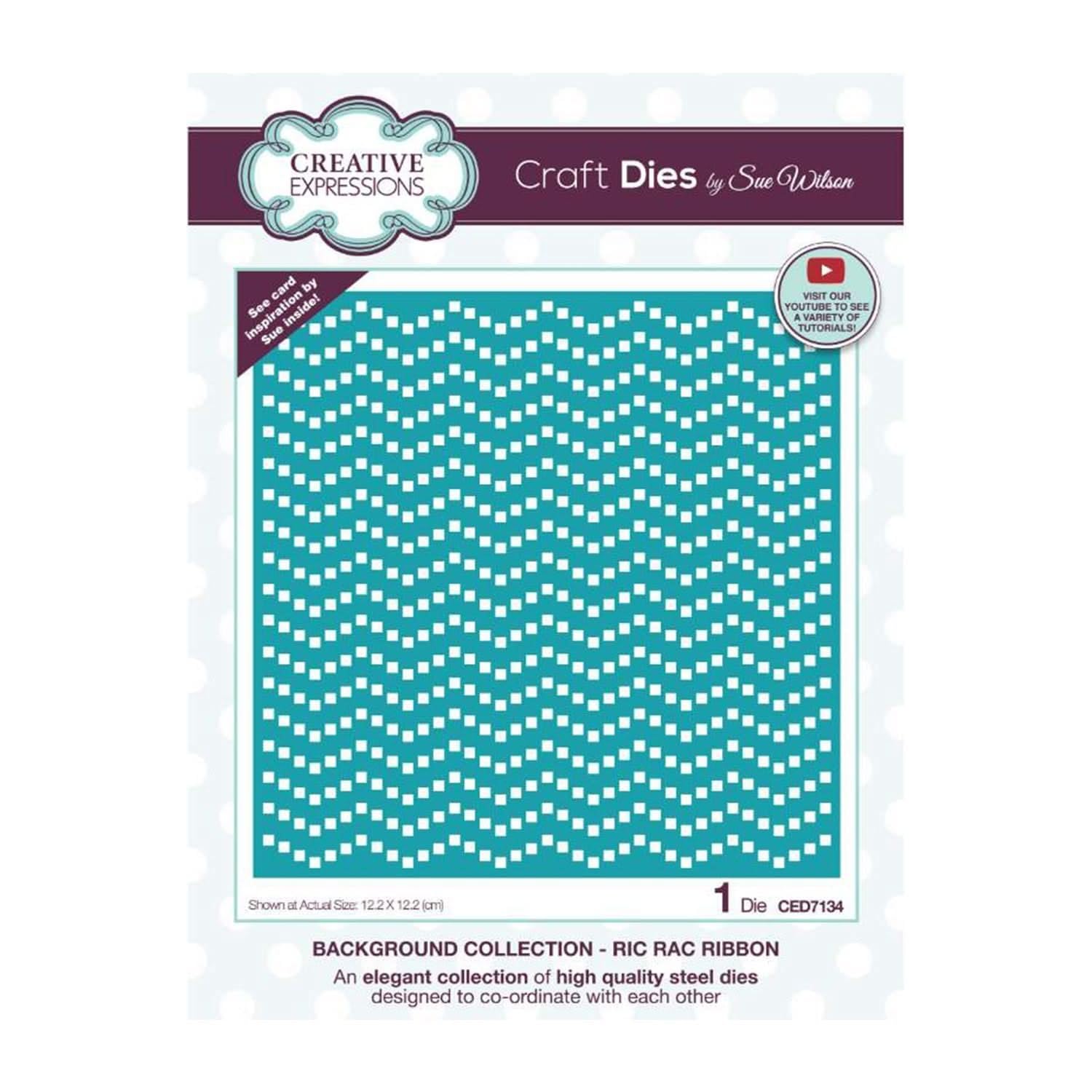 Sue Wilson - Background Collection - Ric Rac Ribbon - Craft Die