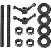 Moxon Vise Hardware Kit for Taytools Woodworking Workbench Tool | Moxon Bench Vise Screw Kit for Taytools Includes 8 Inch Threaded Rods, Cast Knobs, Nuts &amp; Washers