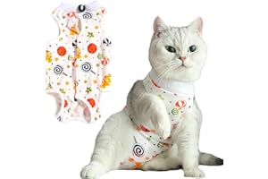HACRAHO Cat Recovery Suit, 1 PCS Pet Surgical Recovery Suit Pet Cone Alternative for Small Medium Pets, L