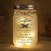 BeneCharm Sister Birthday Gifts, Sister Gifts, Decorative Jar Night Light Gift for Sisters, Unique Birthday Christmas Gift for Sisters