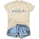 Womens World Traveler Shirt Magic Kingdom Graphic Tshirt Matching Trip T-Shirt Girl Vacation Hodilay Short Sleeve Top