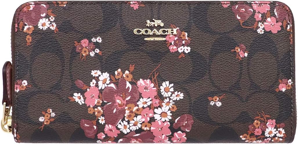 Amazon コーチ Coach 財布 長財布 F ブラウンマルチ Imbmc シグネチャー フローラル プリント Pvc 長財布 レディース アウトレット品 ブランド 並行輸入品 財布