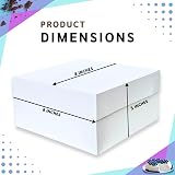 PACK N TRADE 8 Inch Cake Box, 5 Pack Square Cardboard with Lids view 2