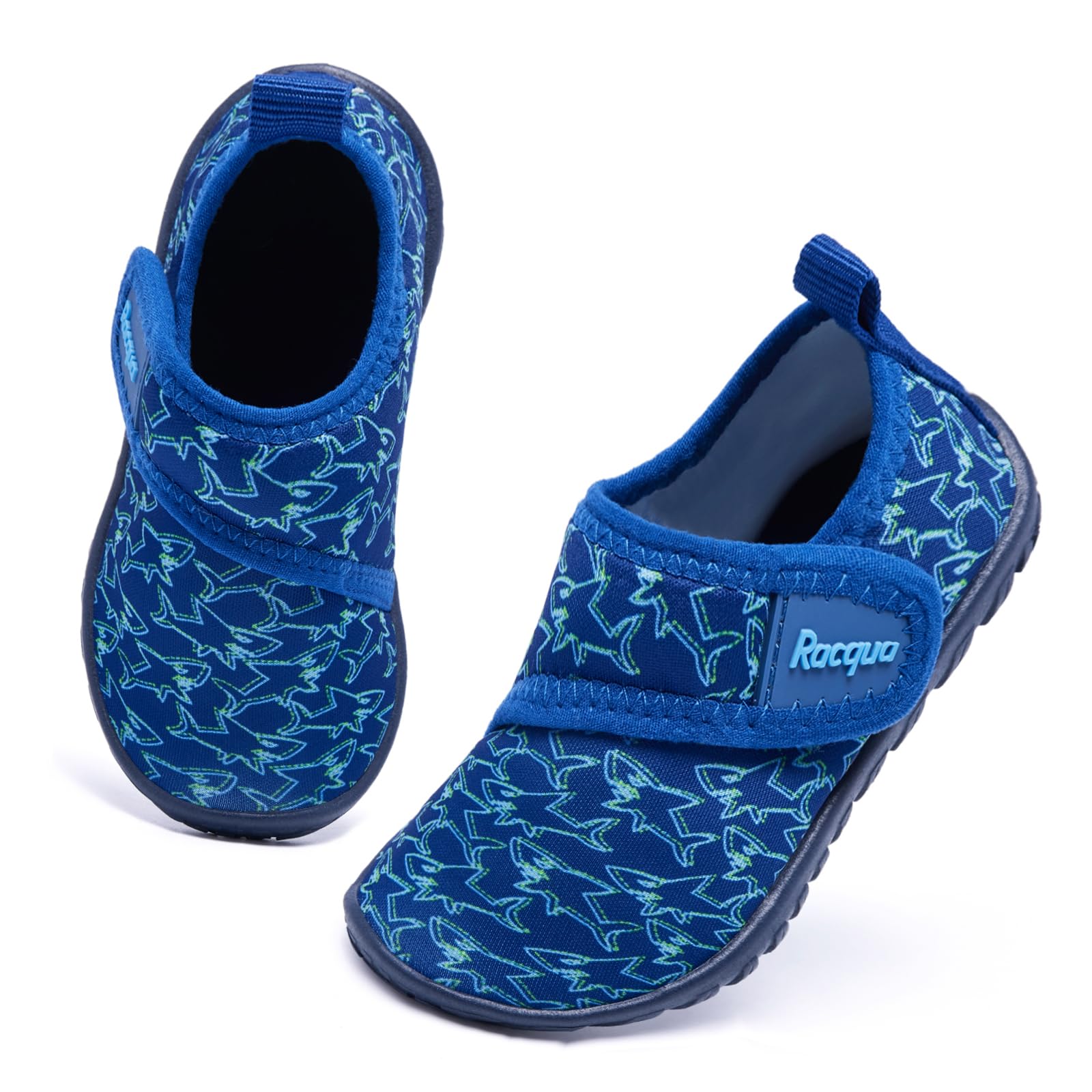 Photo 1 of Racqua Toddler Water Shoes Boys Barefoot Quick Dry Beach Swim Pool Aqua Sport Shoes Surfing Boating Lightweight Shoes Toddler Shark 8