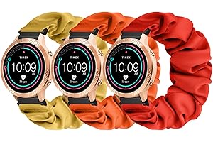 Puhuite Compatible with 16mm 18mm 20mm 22mm Watch Bands,Soft Cute Printed Elastic Cloth Wristband Quick Release Band Scrunchie Wristbands Replacement for Women