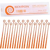 CryoKing 10ul Disposable Inoculating Loop, Plastic, 25/Bag | 10ul Sterile Plastic Sampling Inoculating Rod, Polystyrene Inoculation Tool, Cell Biology and Scientific Lab Supplies, Orange