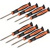 TEKPREM 8 in 1 Small Torx Screwdriver Set with T3 T4 T5 T6 T7 T8 T9 T10 Torx Security Bits,Complete Star Repair Kit for Apple,Macbook,Mac mini,Xbox one, Xbox360,PS3,PS4,PS5,Computer and Pocket Knives