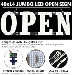 Open Signs for Business,40x14 inch Ultra Bright