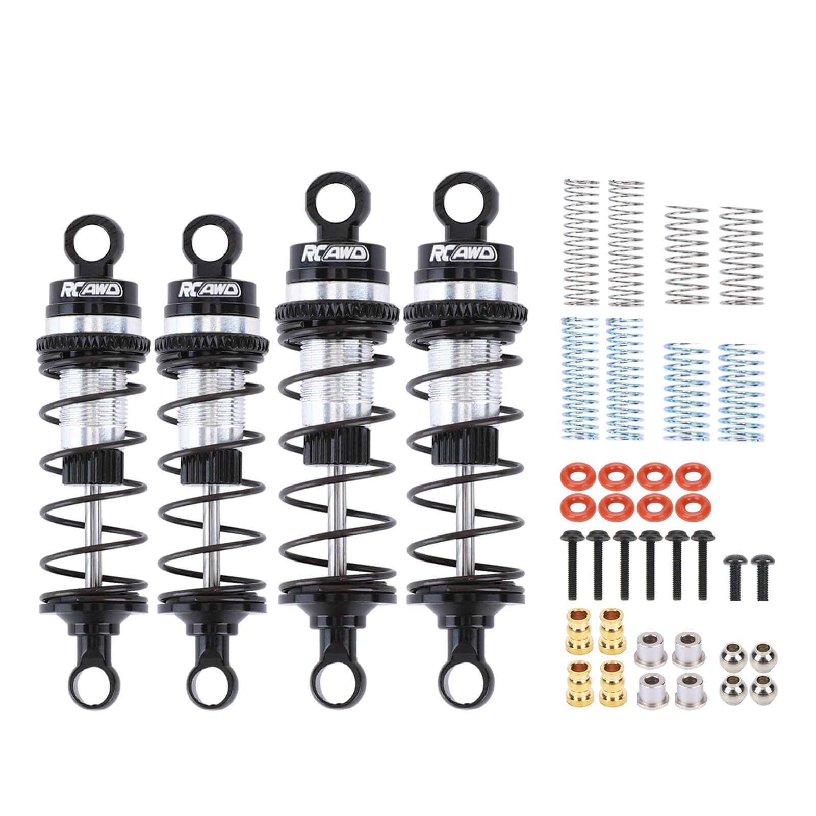 Photo 1 of RCAWD Alloy Front Rear Shock for Losi 1/16 Mini-B 1/18 Mini-T Shocks Series Upgrades Part Black