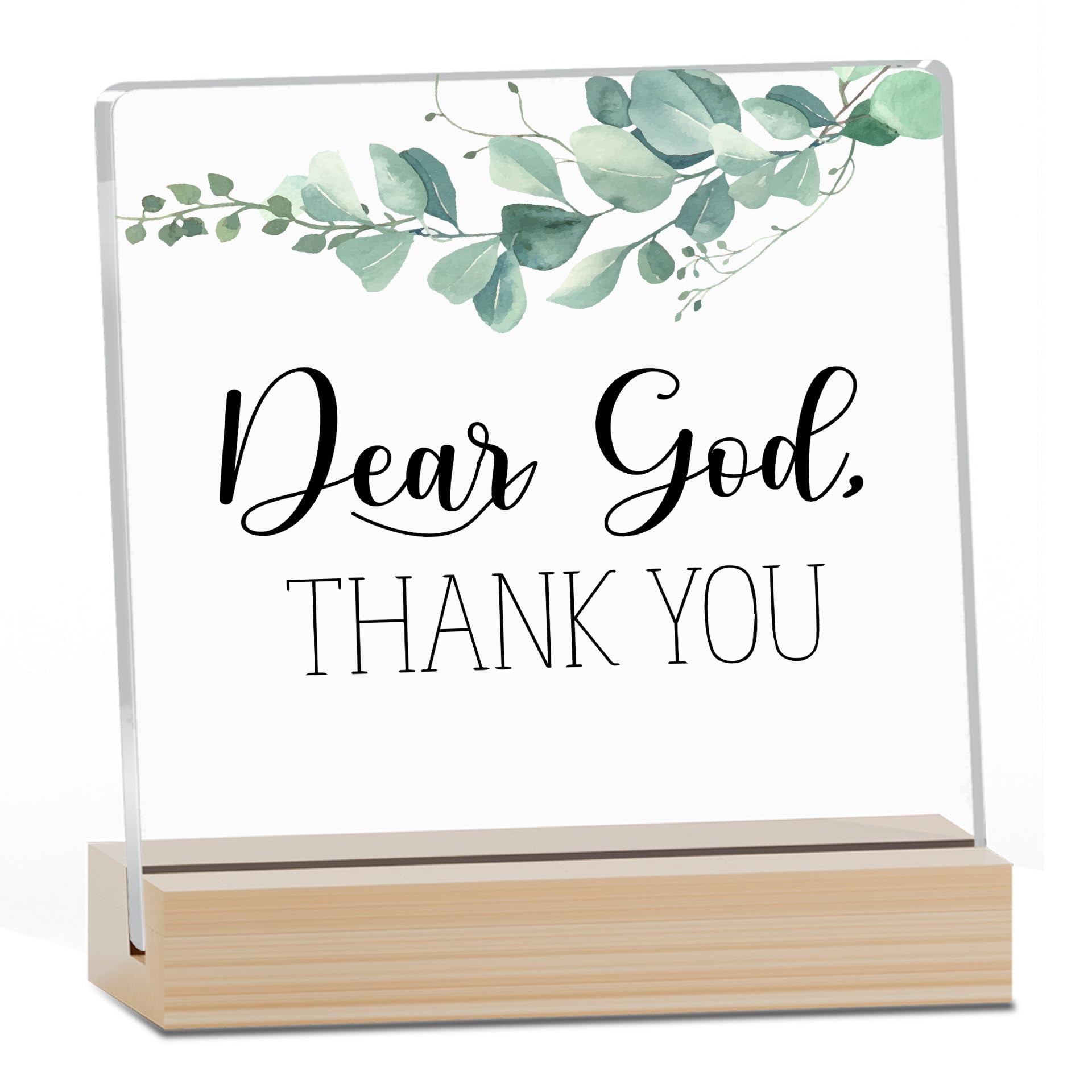 Farmhouse Decor, Acrylic Christian God Home Decorations, Aesthetic Entry Way Table Shelf Decor, Living Room Table Accessories, Boho Office Decorations For Work (04)