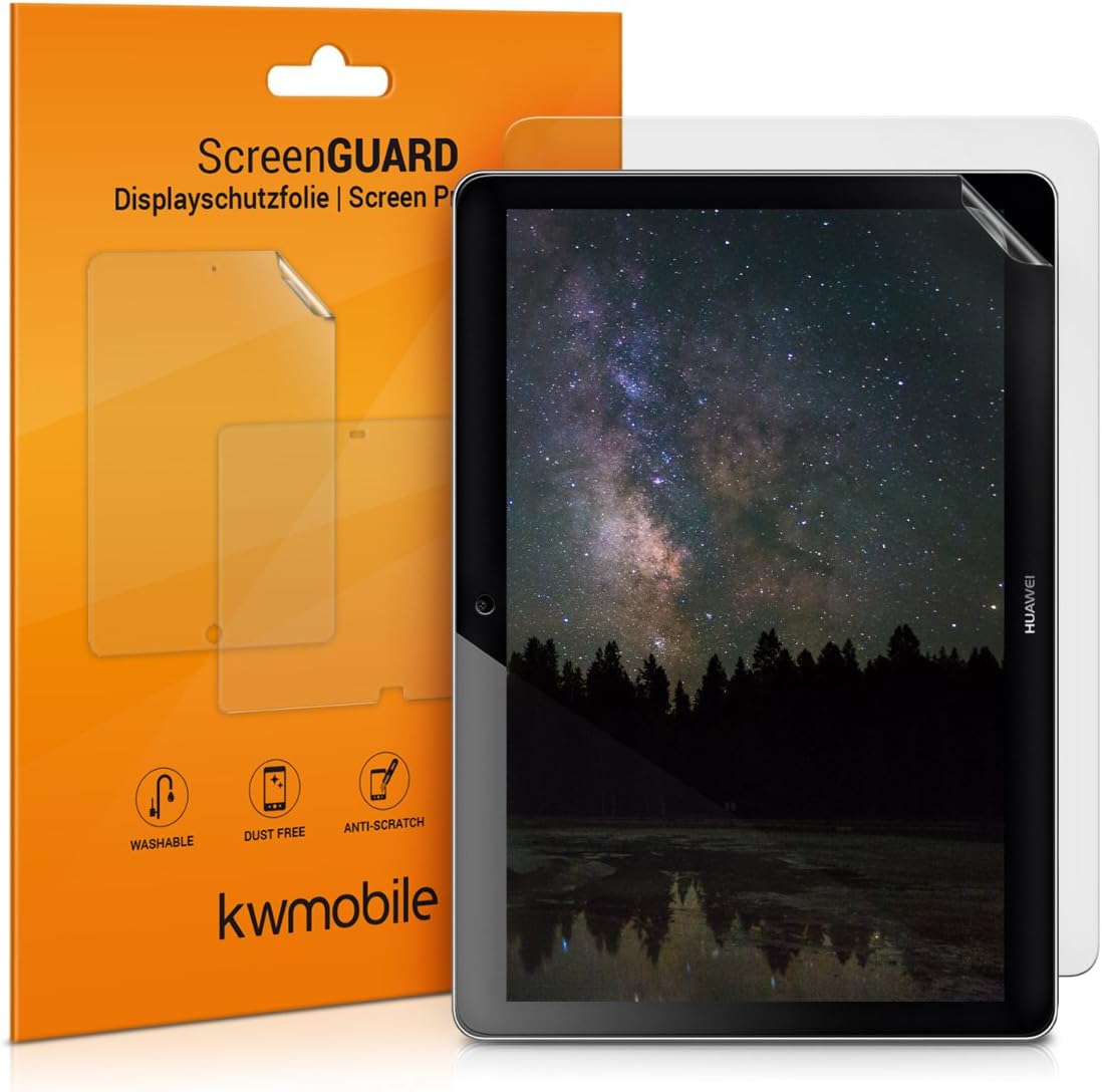 kwmobile Screen Protector Compatible with Huawei MediaPad T3 10 Screen Protector - 2x Anti-reflective Matte Film for Tablet