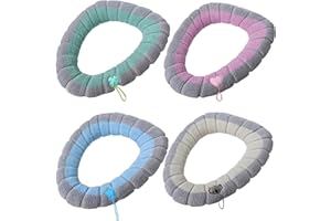 Toilet Seat Covers 4Pcs Soft Toilet Seat Warmer Cushion with Handle Winter Thick Stretchable Washable Bathroom Toilet Seat Cu