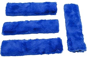 LOYAGOUR 4Pack Seatbelt Covers for Kids,Seat Belt Cushion Cover,Infant Baby Car Seat Neck Shoulder Strap Pads,Soft Newborn Carseat Stroller Straps Covers Accessories(Blue)