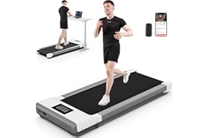 MJWW Smart Walking Pad, 2 in 1 Portable Treadmill for Home Small, Compact Under Desk Treadmill with Remote Control LED Display