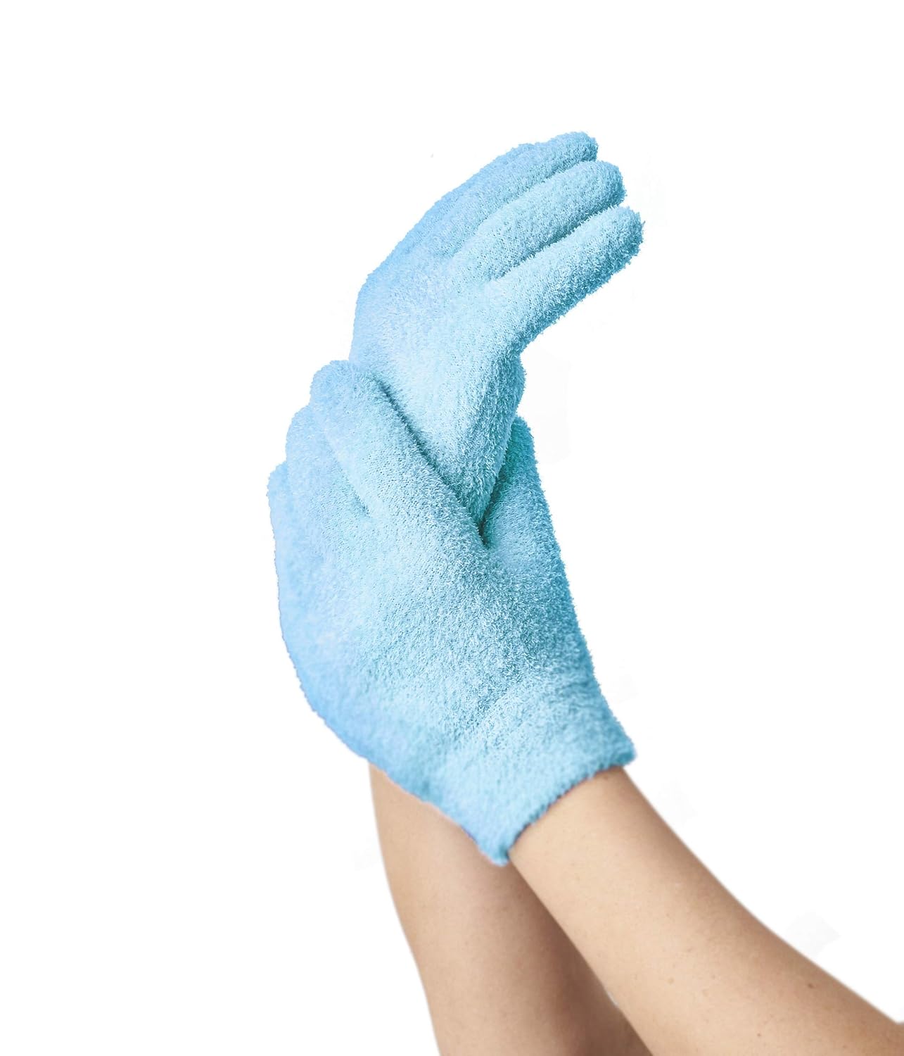 NatraCure Moisturizing Gel Gloves - (For Dry, Cracked Skin, Aging Hands, Cuticles, Eczema, After Hand Washing, Instead of Overnight Sleeping Gloves, Lotion, Cream) - Color: Aqua : Beauty