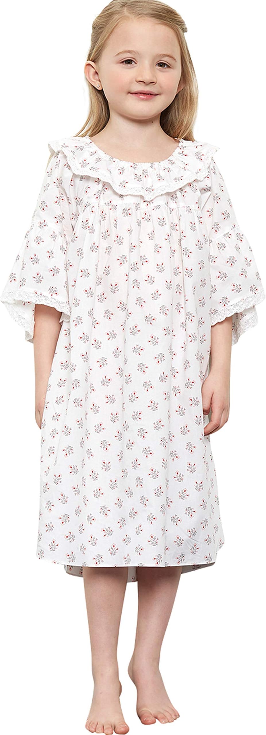Girls Toddler Teen Nightgown 2t - 14 Years Short Sleeve Princess Cute One Piece Pajamas Sleepover