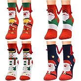 OurSuperDeals Funny Christmas Fuzzy Socks Women Santa Gifts Holiday Holding Hand Socks Christmas Stocking Stuffers