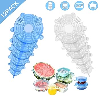Tapas de Silicona Elásticas 12Piezas,Tapas Silicona Ajustables ...