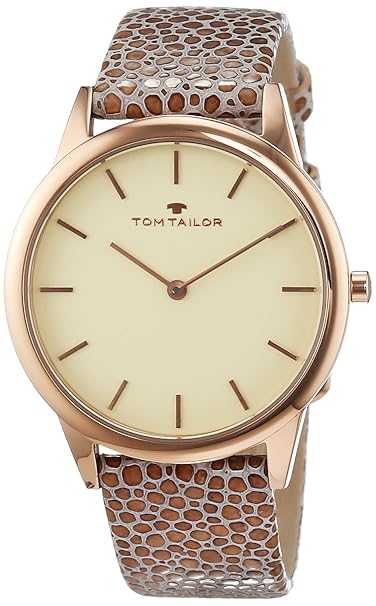 TOM TAILOR Watches Damen-Armbanduhr Analog Quarz Leder 5414703
