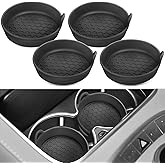 4 Pack Car Cup Holder Coasters - Universal Silicone Non-Slip Inserts Cup Holders for SUV, Sedan, MPV Leakproof & Scratchproof