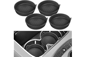 4 Pack Car Cup Holder Coasters - Universal Silicone Non-Slip Inserts Cup Holders for SUV, Sedan, MPV Leakproof & Scratchproof