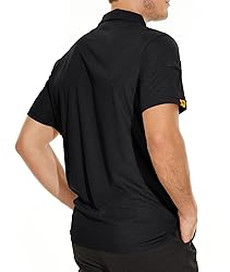 V VALANCH Black Polo Shirts for Men Short Sleeve