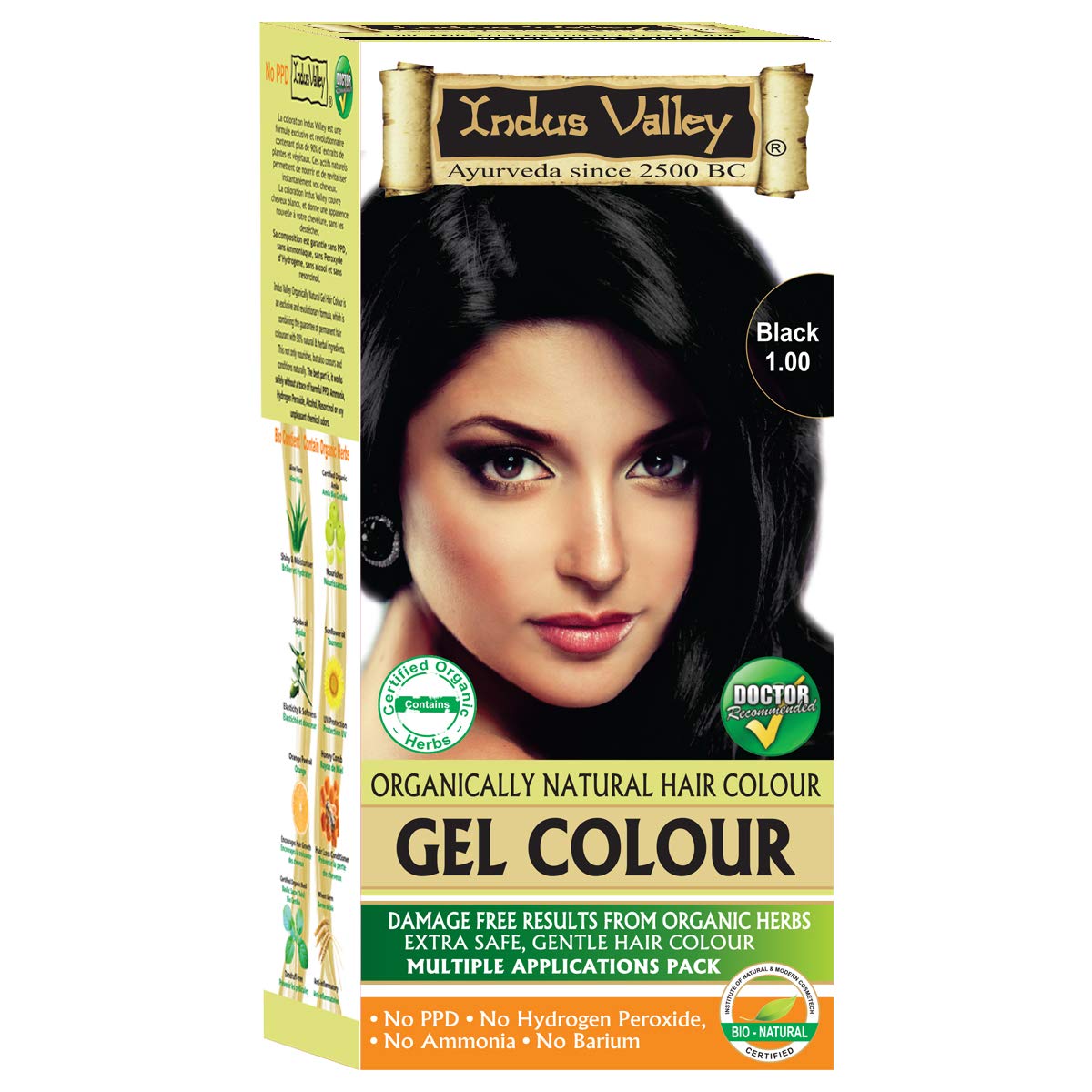 Buy Indus Valley Natural Damage Free Gel Colour For Hair Black 1 0 Online At Low Prices In India Amazon In