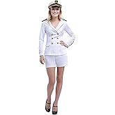 Fun Costumes Yacht Captain Costume for Women, Ship Captain Costume For Adults With Jacket, Shorts, And Captains Hat