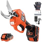 VOTREK® Electric Pruning Shears Cordless, [1.6'' Cutting Diameter] Professional Battery Powered Pruner, Garden Scissors for Tree Trimming Branch Cutter [SK5 Blades] [Brushless Motor] [LCD Display]