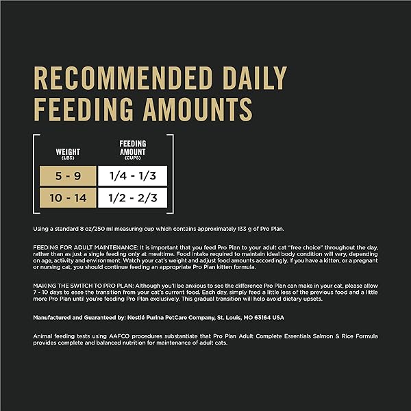 PURINA PRO PLAN HIGH PROTEIN CAT FOOD WITH PROBIOTICS FOR CATS, SALMON AND RICE FORMULA – 7 LB. BAG