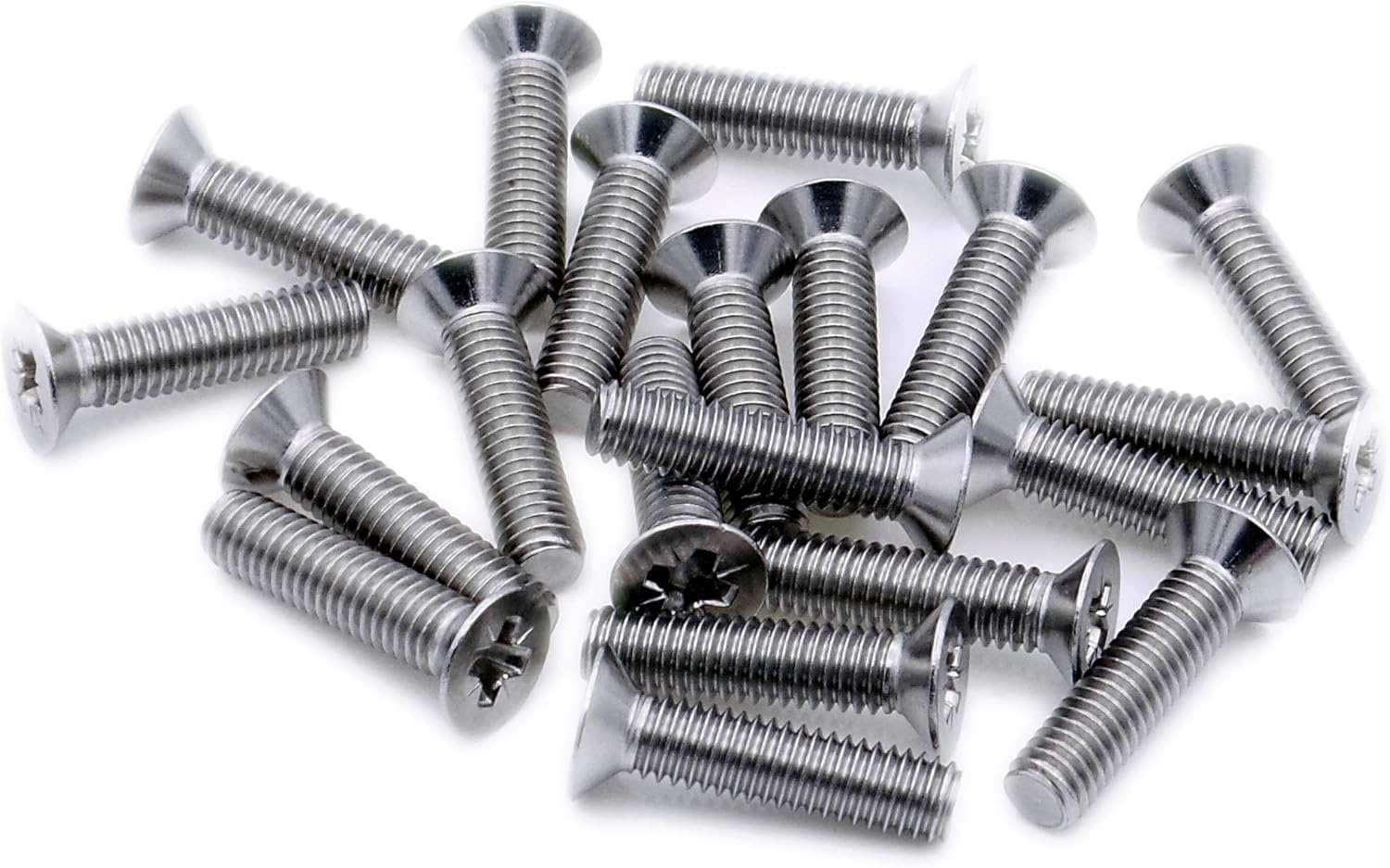 M6 (6mm x 8mm) Pozi Countersunk Machine Screw (Bolt) - Stainless Steel (A2) (Pack of 20), Silver, M6x8 - A2(20) - Image 3