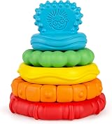 Baby Einstein Stack & Teethe Multi-Textured Teether Toy Set 5-Piece Ages 3
