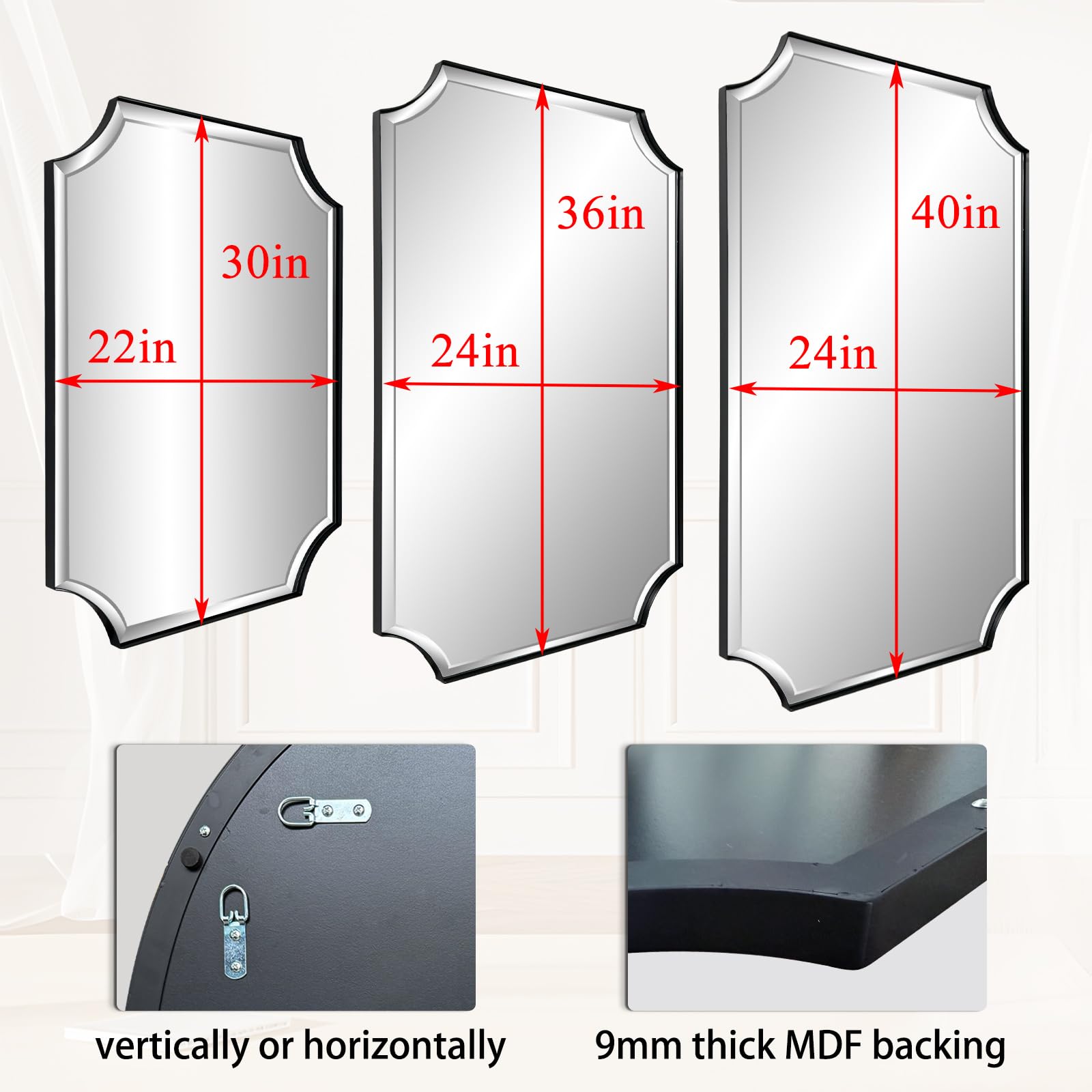 POZINO Bathroom Mirrors for Over Sink, 24