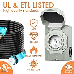 CircleRiver 50 Amp 6.6 Feet Generator Cord and