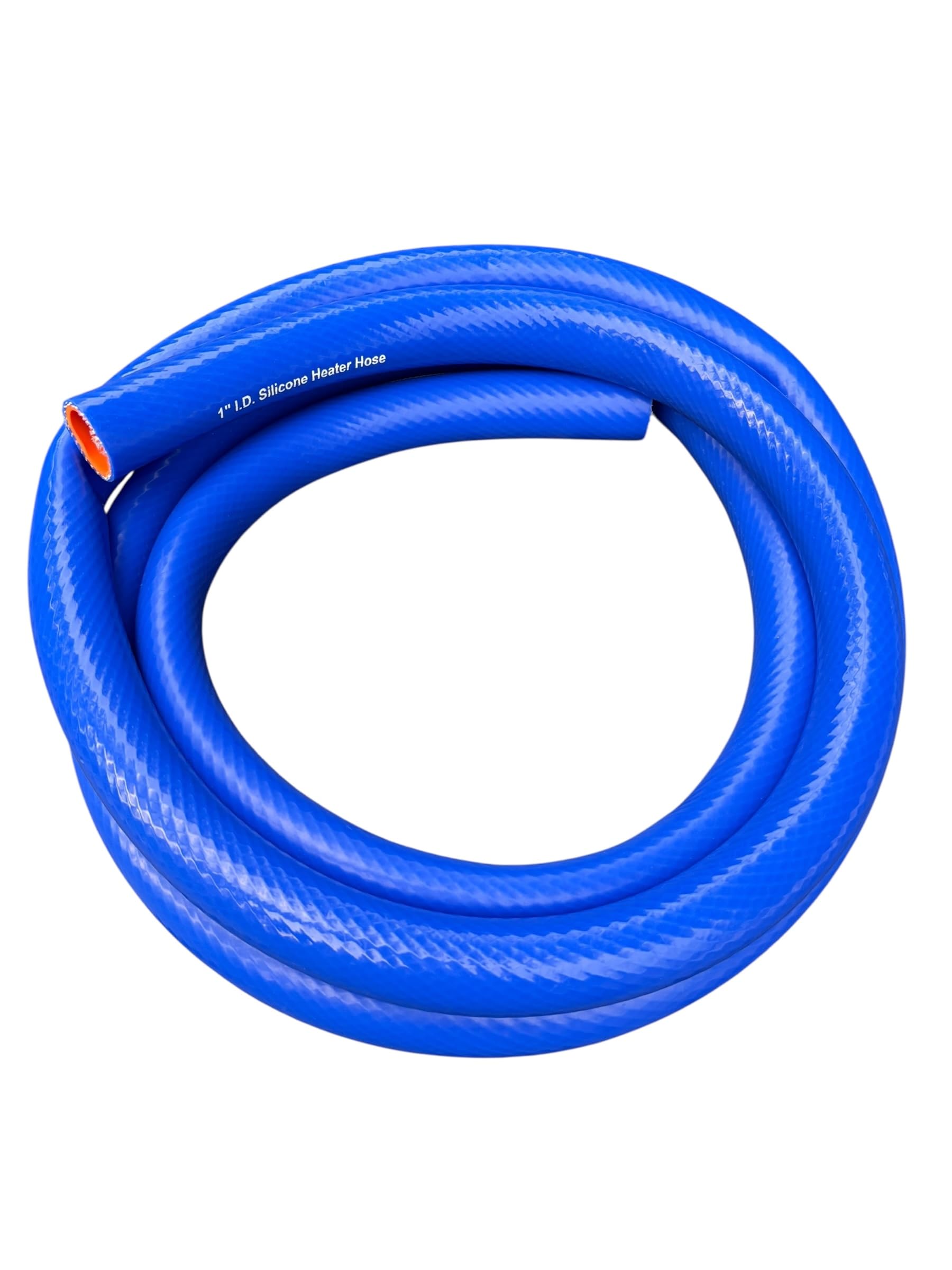Photo 1 of 1" Silicone Heater Hose 10ft Roll – High-Temperature, Flexible, Durable, Multi-Purpose Automotive & Industrial Hose – Blue/Orange