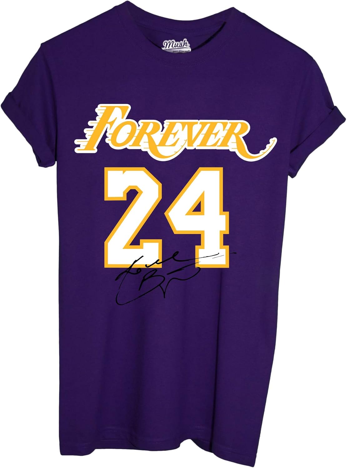 Mush T Shirt Purple Forever 24 Kobe Bryant Los Angeles Lakers Purple Small Amazon Co Uk Clothing